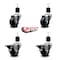 Service Caster 3'' Soft Rubber Wheel Swivel 1-7/8'' Expanding Stem Caster Set 2 Brakes, 4PK SCC-EX20S314-SRS-2-PLB-2-178 - alternate 2